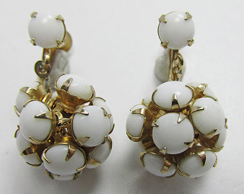 Vintage 1950s Wonderful Mid Century Rhinestone Drop Earrings