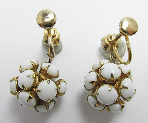 Vintage 1950s Wonderful Mid Century Rhinestone Drop Earrings