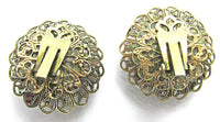Bold Jewelry Vintage 1950s Striking Rhinestone and Bead Earrings - Back - Thumbnail
