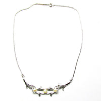 Van Dell 1940s Vintage Pearl and Sterling Necklace and Earrings Set