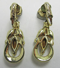 Coro Vintage Mid Century Elegant Rhinestone Drop Earrings - Thumbnail