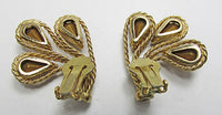 Napier Vintage Flawless Mid Century 1950s Topaz Rhinestone Earrings - Thumbnail