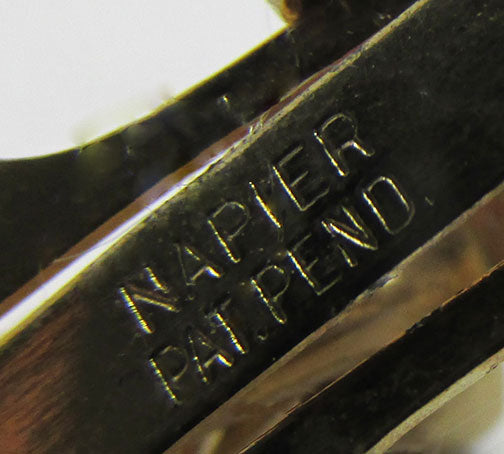 Napier Vintage Flawless Mid Century 1950s Topaz Rhinestone Earrings