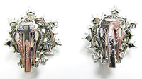 Sarah Coventry 1950s Vintage Mid-Century Diamante Button Earrings - Back - Thumbnail