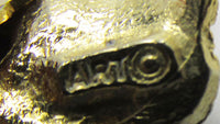Art Vintage Jewelry, 1950s Distinctive Diamante Floral Earrings - Signature - Thumbnail