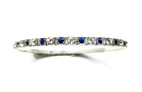 Rare C&H Co. Antique/Vintage Jewelry 1800s Sterling Bangle Bracelet - Front - Thumbnail