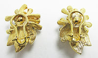 BSK Vintage 1960s Retro Contemporary Style Floral Button Earrings - Thumbnail