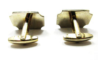 Foster 1950s Men's Designer Vintage Jewelry Unique Gold Cufflinks - Back - Thumbnail