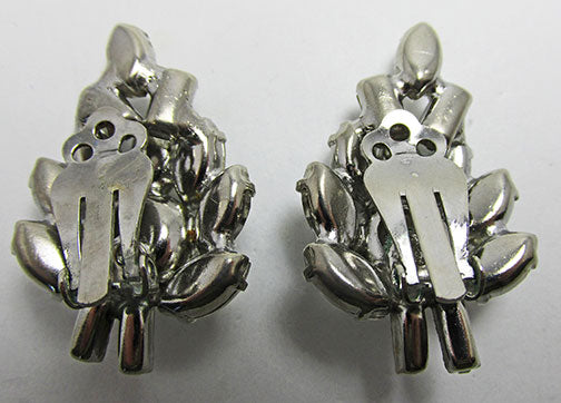 Vintage Mid Century 1950s Dazzling Leaf Earrings