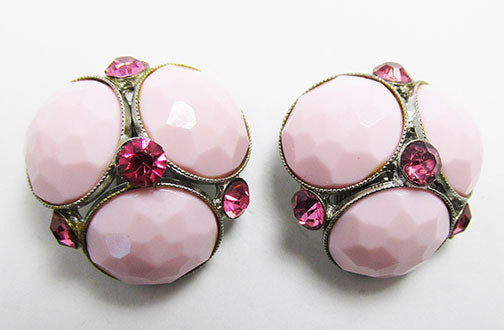 Vogue Vintage Mid Century 1950s Unique Button Earrings