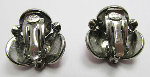 Vogue Vintage Mid Century 1950s Unique Button Earrings