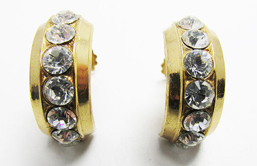 Coro Vintage 1950s Mid-Century Eye-Catching Half Hoop Earrings