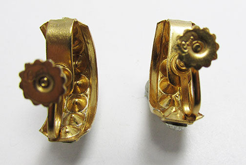 Coro Vintage 1950s Mid-Century Eye-Catching Half Hoop Earrings