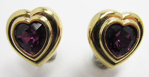 Vintage Retro Eye-Catching Heart Button Earrings