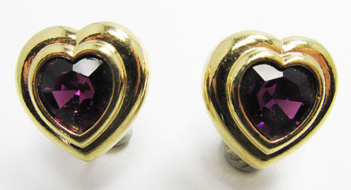 Vintage Retro Eye-Catching Heart Button Earrings