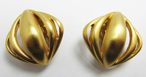 Anne Klein Vintage Retro Contemporary Style Geometric Earrings