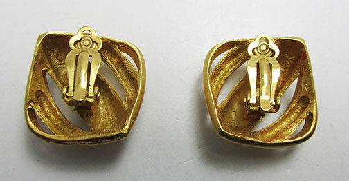 Anne Klein Vintage Retro Contemporary Style Geometric Earrings