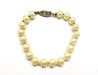 Vintage 1950s Jewelry Mid-Century Classic Ivory Pearl Bracelet - Thumbnail