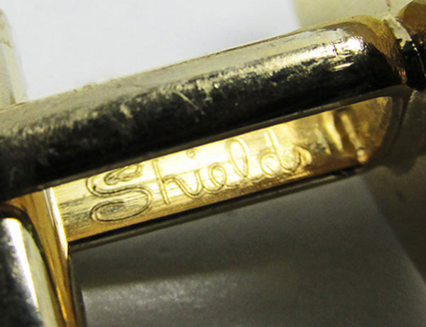 Shields 1950s Men's Vintage Jewelry Handsome Mid-Century Cufflinks - Signature