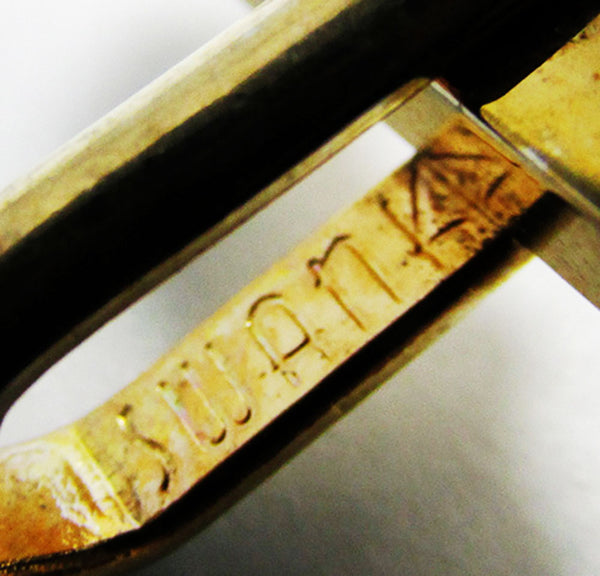 Swank Men's Designer Mid-Century Gold and Silver Love Knot Cufflinks - Signature