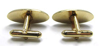 Vintage 1960s Men's Distinctive Gold-Toned Basket Weave Cufflinks - Back - Thumbnail