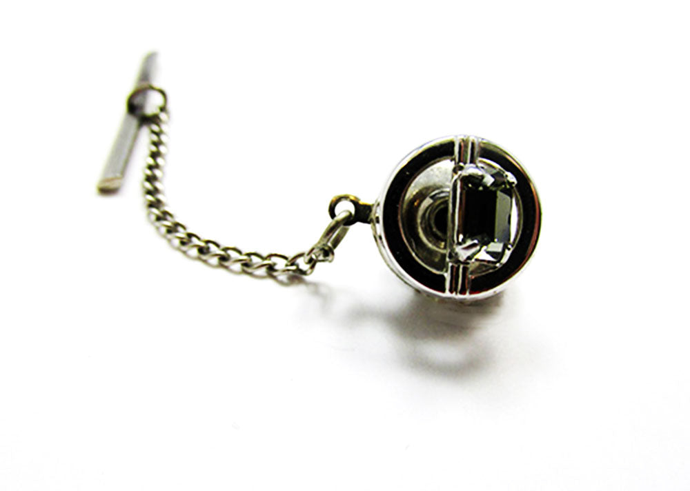 Vintage 1960s Men's Jewelry Timeless Mid-Century Diamante Tie Tack - Front