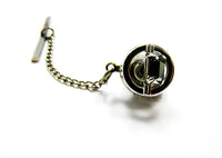 Vintage 1960s Men's Jewelry Timeless Mid-Century Diamante Tie Tack - Front - Thumbnail