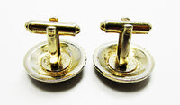 Men's 1950s Vintage Jewelry Handsome Mid-Century Gold Cufflinks - Back - Thumbnail