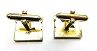 Swank Men's Vintage Jewelry 1950s Mid-Century Geometric Cufflinks - Back - Thumbnail