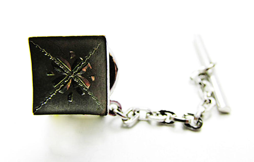 Vintage 1950s Men's Jewelry Handsome Mid-Century Geometric Tie Tack - Front
