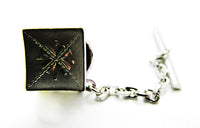 Vintage 1950s Men's Jewelry Handsome Mid-Century Geometric Tie Tack - Front - Thumbnail