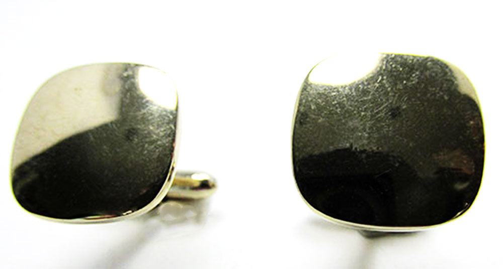 Vintage 1960s Men's Jewelry Handsome Mid-Century Geometric Cufflinks - Front