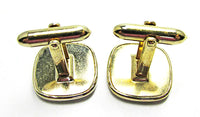 Vintage 1960s Men's Jewelry Handsome Mid-Century Geometric Cufflinks - Back - Thumbnail