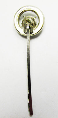 Vintage 1950s Pretty Mid-Century Pot Metal Diamante Hair Clip - Back - Thumbnail