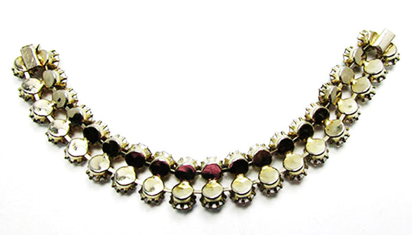 Superb 1950s Vintage Jewelry Diamante Aurora Borealis Bracelet - Back