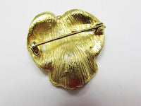 BSK Vintage Exceptional Mid Century Rhinestone and Pearl Flower Pin - Thumbnail
