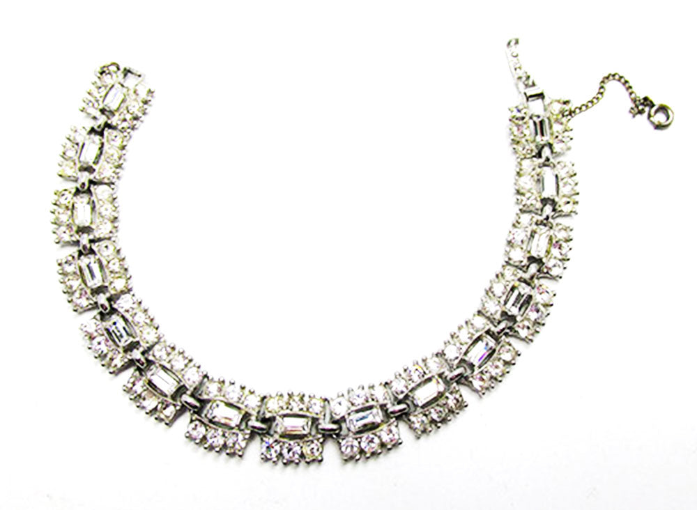Bogoff Vintage Jewelry 1950s Mid-Century Exquisite Diamante Bracelet - Front