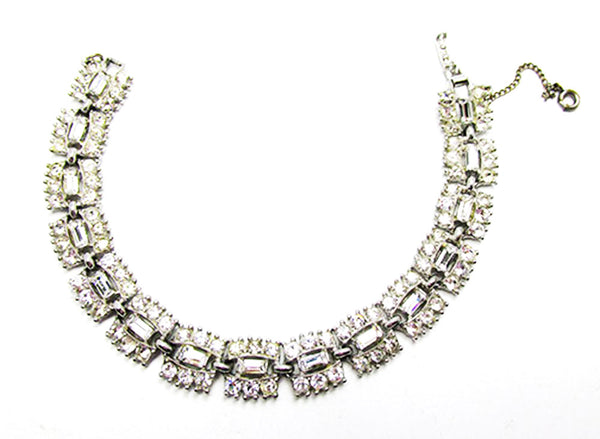 Bogoff Vintage Jewelry 1950s Mid-Century Exquisite Diamante Bracelet - Front