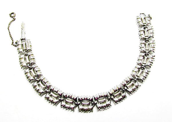 Bogoff Vintage Jewelry 1950s Mid-Century Exquisite Diamante Bracelet - Back