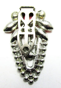 Bold Eye-Catching Vintage 1930s Art Deco Diamante Dress Clip - Back - Thumbnail