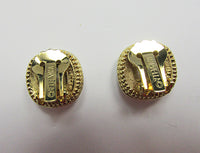 Marvella Vintage Minimalist Geometric Aurora Borealis Button Earrings - Thumbnail
