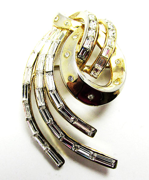 Crown Trifari Vintage Jewelry Mid-Century Pin and Earrings Book Pieces - Pin