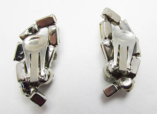 Vintage Spectacular Mid Century 1950s Rhinestone Earrings