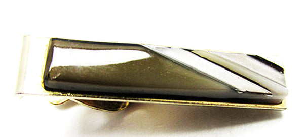 Vintage Men's Jewelry 1960s Distinctive Retro Tie Bar and Cufflinks  - Tie Bar