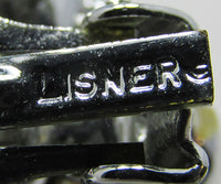 Lisner Vintage Exquisite 1950s Rhinestone and Pearl Floral Earrings - Thumbnail
