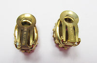Made in Austria Vintage 1950s Minimalist Rhinestone Button Earrings - Thumbnail