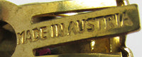Made in Austria Vintage 1950s Minimalist Rhinestone Button Earrings - Thumbnail