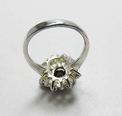 Lovely Vintage Retro Sterling Silver Gemstone Fashion Ring