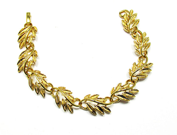 Napier 1960s Vintage Jewelry Gorgeous Leaf Necklace and Bracelet - Bracelet