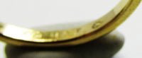 Vintage 1970s Contemporary Style Topaz Diamante Fashion Ring - Marking - Thumbnail
